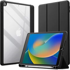 Etui na tablet CRONG PRIMEFOLIO  ETUI IPAD 10.2 (2021-2019) Z PODSTAWKĄ I SCHOWKIEM NA APPLE PENCIL (CZARNY/PRZEZROCZYSTY) 12857283 5904310702676