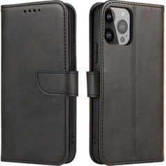 Hurtel Magnet Case etui do Realme GT Neo 5 / Realme GT3 pokrowiec z klapką portfel podstawka czarne 12889453 9145576277157