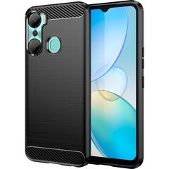 Hurtel Carbon Case etui do Infinix Hot 12 Pro elastyczny silikonowy karbonowy pokrowiec czarne 12894966 9145576275474