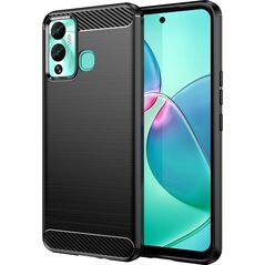 Hurtel Carbon Case etui do Infinix Hot 12 Play NFC / Hot 12 Play elastyczny silikonowy karbonowy pokrowiec czarne 12894974 9145576275429