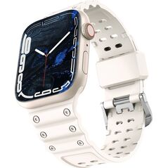 Hurtel Strap Triple Protection pasek Apple Watch SE, 8, 7, 6, 5, 4, 3, 2, 1 (41, 40, 38 mm) opaska bransoleta beżowy 12898169 9145576276143