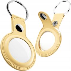 Class and Culture LLC KeyBudz AirTag Keyring - skórzane etui ochronne do AirTag (pastel yellow) 12952589 810082990058