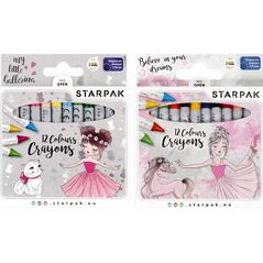 Starpak Kredki świecowe woskowe Starpak 12 szt balerina 12994102 5904335838077