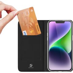 Dux Ducis Etui do iPhone 15 pokrowiec z klapką i portfelem na kartę Dux Ducis Skin Pro - czarne 13001911 6934913025352