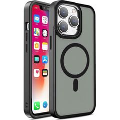 Hurtel Pancerne magnetyczne etui iPhone 14 Plus MagSafe Color Matte Case - czarne 13002290 9145576278765