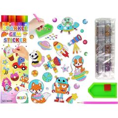 LeanToys Zestaw Naklejek Haft Diamentowy Kosmos Astronauta Mozaika 13030753 5905515354462
