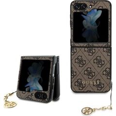 Guess Etui Guess GUHCZF5GF4GBR Samsung Galaxy Z Flip 5 hardcase 4G Charms Collection brązowy 13087211 3666339171957