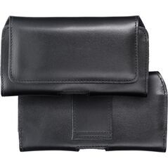 OEM Skórzana uniwersalna kabura pozioma do paska - ROYAL / czarny - Rozmiar 2XL - do SAMSUNG A21s / S20 ULTRA / S21 ULTRA / A70 / A71 / XIAOMI REDMI 9 / HUAWEI P SMART PRO 13089744 5903396200991