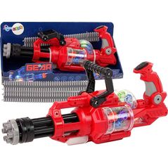 LeanToys Pistolet Elektyczny Obrotowe Działo Światło Dźwięk Czerwony 13127540 5905515359733