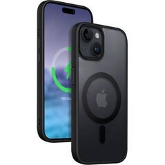 Crong Etui Hybrid Frost MAG Cover iPhone 15 Plus MagSafe Czarne 13132651 5904310703222
