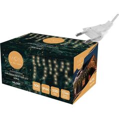 PR Girlanda świetlna 100 LED, sople, światło ciepłe białe 13133560 5902270777529