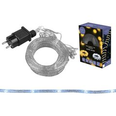 PR Sznur ozdobny 72 LED z brokatem,srebrny, światło zimne białe 13133570 5902270777581