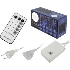 LTC PR Kurtyna 300 x LED, 3 x 3 m, 8 funkcji, AC 230 V, sterowana pilotem, światło zimne białe. 13133574 5902270764369