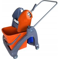 Splast TS-0001 Wózek jednowiaderkowy 1x25l + WYCISKARKA pomarańczowo-niebieski 13154448 5907478651183