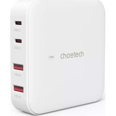 Ładowarka Choetech Ładowarka sieciowa Choetech PD8008, 2x USB-C, 2x USB-A, GaN, 100W (biała) 13156323 6932112104724