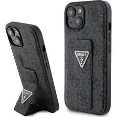 Guess Guess GUHCP15SPGS4TDK iPhone 15 6.1" czarny/black hardcase Grip Stand 4G Triangle Strass 13171301 3666339197292