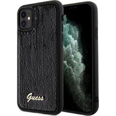 Guess Guess GUHCN61PSFDGSK iPhone 11 / Xr 6.1" czarny/black hardcase Sequin Script Metal 13171333 3666339172770