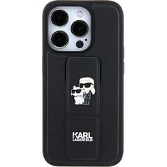 Karl Lagerfeld Karl Lagerfeld KLHCN61GSAKCPK iPhone 11 / Xr 6.1" czarny/black hardcase Gripstand Saffiano Karl&Choupette Pins 13177507 3666339206772