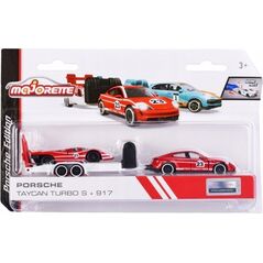 Majorette Pojazd Majorette Porsche z przyczepką, 3 rodzaje mix 13220206 3467452073162