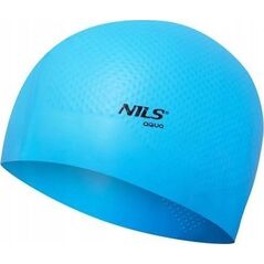 Nils Extreme NQC JEDNOKOLOROWY JASNONIEBIESKI CZEPEK SILIKONOWY DOTS NILS AQUA 13241108 5907695530926