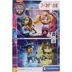 Clementoni Puzzle 2 x 20 elementów Super Kolor Psi Patrol The Mighty Movie 13244884 8005125248056