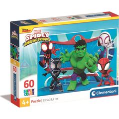 Clementoni Puzzle 60 elementów Super Kolor Spidey i super-kumple 13244913 8005125265954