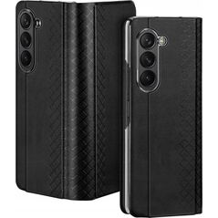 Dux Ducis Skórzane etui z klapką i portfelem do Samsung Galaxy Z Fold5 5G Dux Ducis Bril - czarne 13249937 6934913026700
