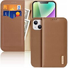 Dux Ducis Etui z portfelem Dux Ducis Hivo z blokadą RFID do iPhone 15 Plus - brązowe 13249941 6934913025512