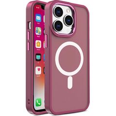 Hurtel Magnetyczne etui z MagSafe Color Matte Case do iPhone 15 Plus - burgundowe 13250012 9145576280126
