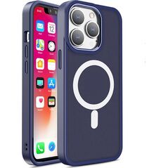 Hurtel Magnetyczne etui z MagSafe Color Matte Case do iPhone 15 Plus - granatowe 13250015 9145576280096