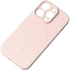 Hurtel Silikonowe etui kompatybilne z MagSafe do iPhone 15 Plus Silicone Case - różowe 13250853 9145576279823