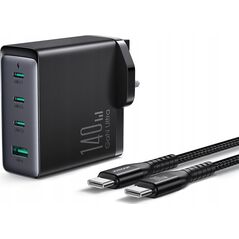Ładowarka Joyroom Ładowarka GaN UK Joyroom JR-TCG05UK 140W 3x USB-C USB-A + kabel USB-C / USB-C 240W 1.2m 13252053 6956116769758