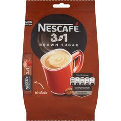 Nestle Nescaf 3in1 Brown Sugar Rozpuszczalny napój kawowy 165 g (10 x 16,5 g) 13256087 7613036844475