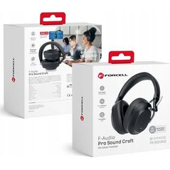 Słuchawki ForCell FORCELL F-AUDIO słuchawki bezprzewodowe nagłowne ANC Pro Sound Craft czarne 13267647 5903396276941