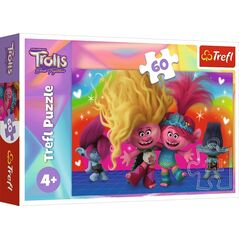 Trefl Puzzle 60el Przyjacielskie Trolle Trolls 3 17386 Trefl 13276633 5900511173864