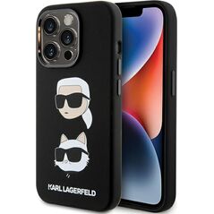 Karl Lagerfeld Karl Lagerfeld KLHCP15LSDHKCNK iPhone 15 Pro 6.1" czarny/black Silicone Karl&Choupette Head 13297835 3666339164812