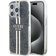 Guess Guess GUHCP15XH4PSEGK iPhone 15 Pro Max 6.7" czarny/black hardcase IML 4G Gold Stripe 13300753 3666339222710