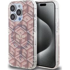 Guess Guess GUHMP15LHGCUSTGP iPhone 15 Pro 6.1" różowy/pink hardcase IML GCube MagSafe 13300774 3666339222000