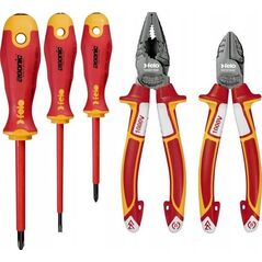 Zestaw narzędzi Felo Zestaw 3 wkrętaków FELO - ERGONIC VDE  4,0/PH1/PH2 + obcinaczki boczne VDE 160 / kombinerki VDE 180 + magnetyzer 13306235 4007157656759