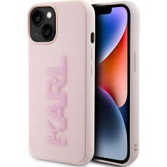 Karl Lagerfeld Oryginalne Etui KARL LAGERFELD Hardcase KLHCP15S3DMBKCP do iPhone 15 (3D Logo Glitter / różowy) 13318923 3666339166472