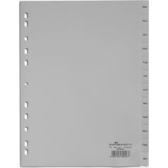 Durable DURABLE Monatsregister Dez-Jan 12-teilig grau 13332692 4005546600567