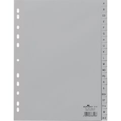 Durable DURABLE A-Z Register A4 20tlg. aus PP volldeck. grau 13332703 4005546665566