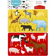 Starpak SZABLON ANIMALS 225X130 2SZT STK PBH 12/144 13335000 5904335872095