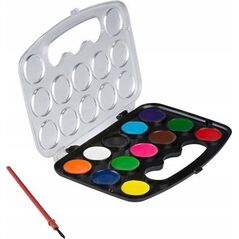 Topwrite Topwrite - Zestaw farb wodnych 12 kolorów + pędzelek 13335055 8711252158709