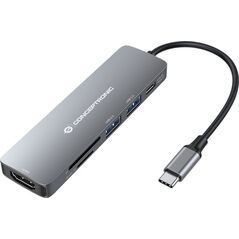 Adapter AV Conceptronic CONCEPTRONIC Dock USB-C->HDMI,USB3.0/2.0,SD/TF,100WPD0.12mgr 13335291 4015867230879