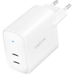 Ładowarka LogiLink Logilink Steckdosenadapter, 2x USB-C, GaN, 40W 13336148 4052792067545