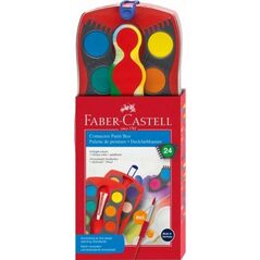 Faber-Castell FABER-CASTELL Farbkasten Connector 24 Farben rot 13336231 4005401250319
