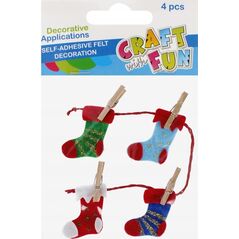 Craft with Fun OZDOBA BN FILC SKARPETA SPRZYL 4SZT CF PBH12/144 13336632 5904335884531