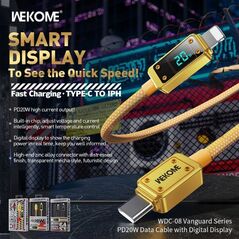 Kabel USB Wekome USB-C - Lightning 1 m Czarny (WK-WDC-08_TARNISH) 13336982 6941027643914