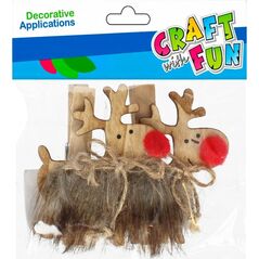 Craft with Fun OZDOBA BN KLAMERKI RENIFER 2SZT CF PBH 12/288 13337009 5904335883503